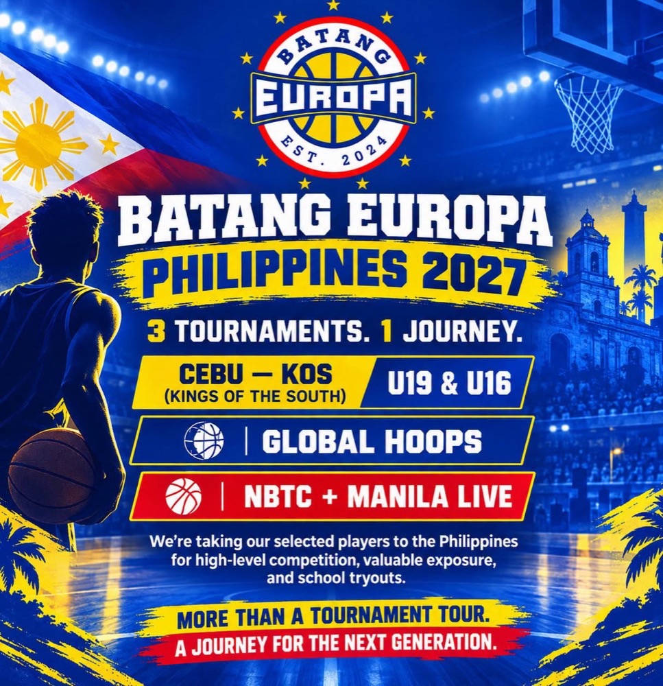 Batang Europa Philippines 2027 tour poster — 3 tournaments, 1 journey